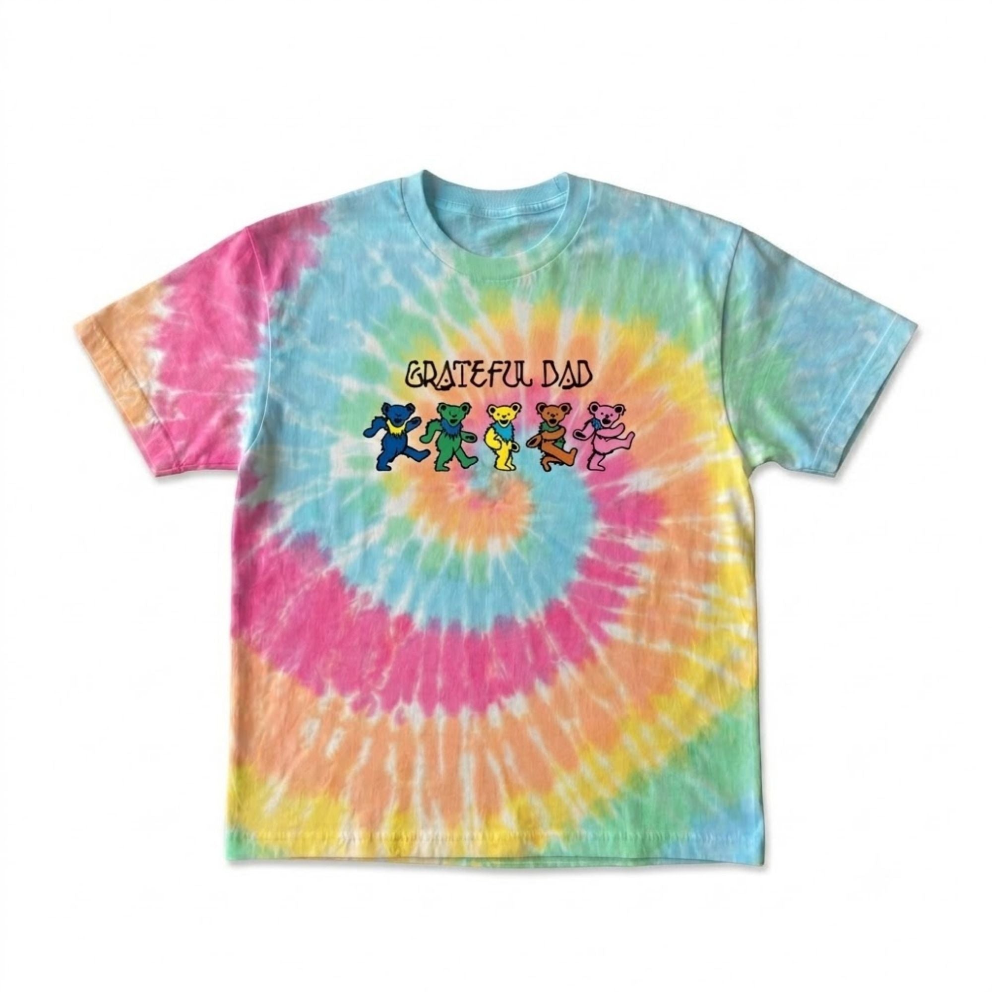 Grateful Dad Pastel Tie Dye T Shirt