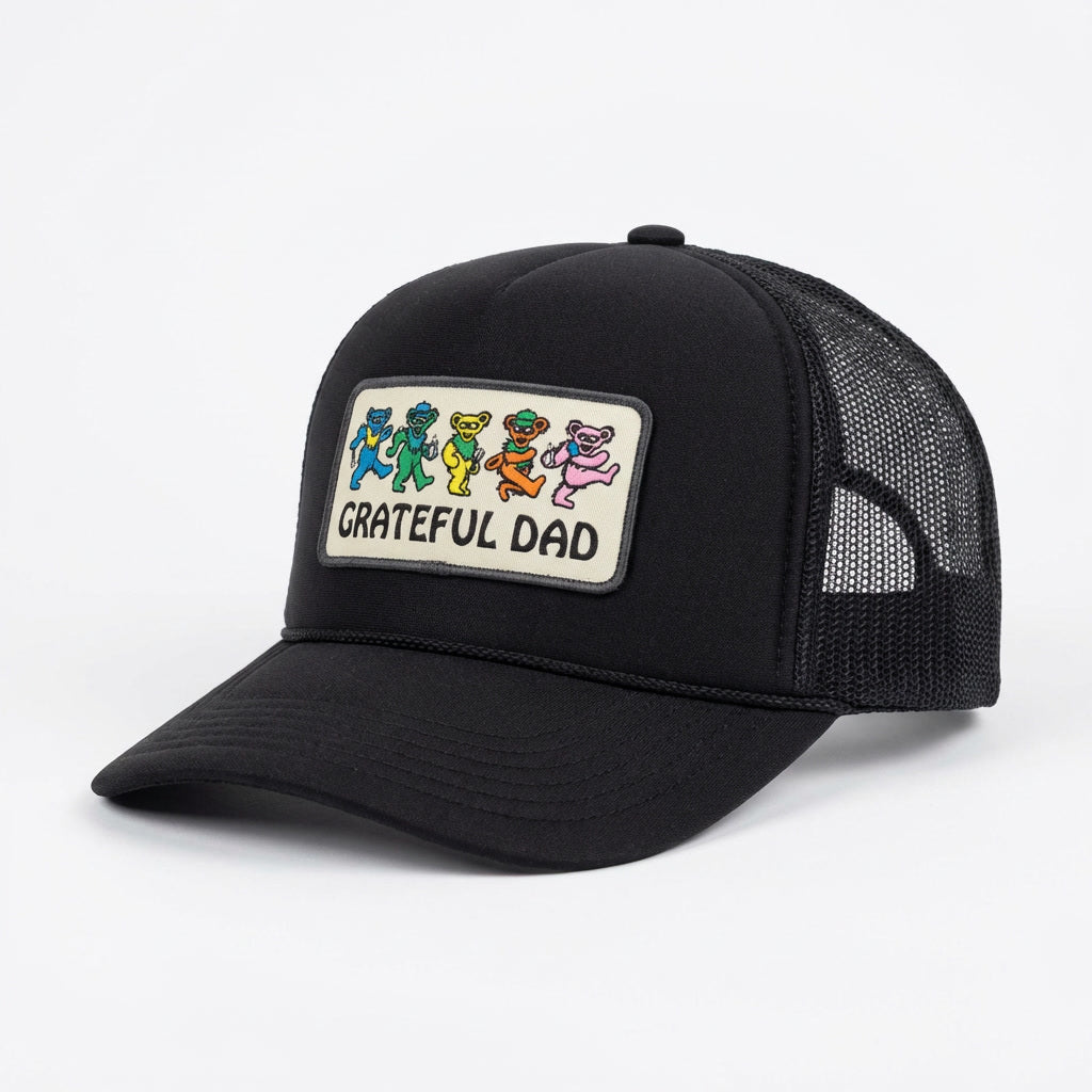 Grateful Dad Trucker Hat Black
