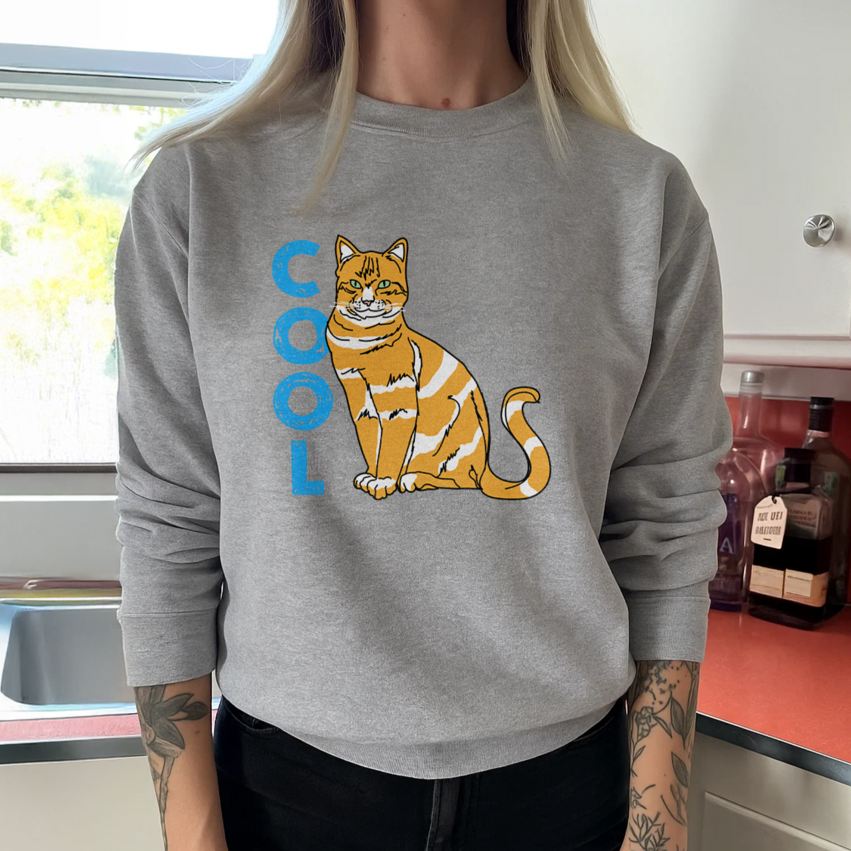 Cool Cat Crewneck Sweatshirt