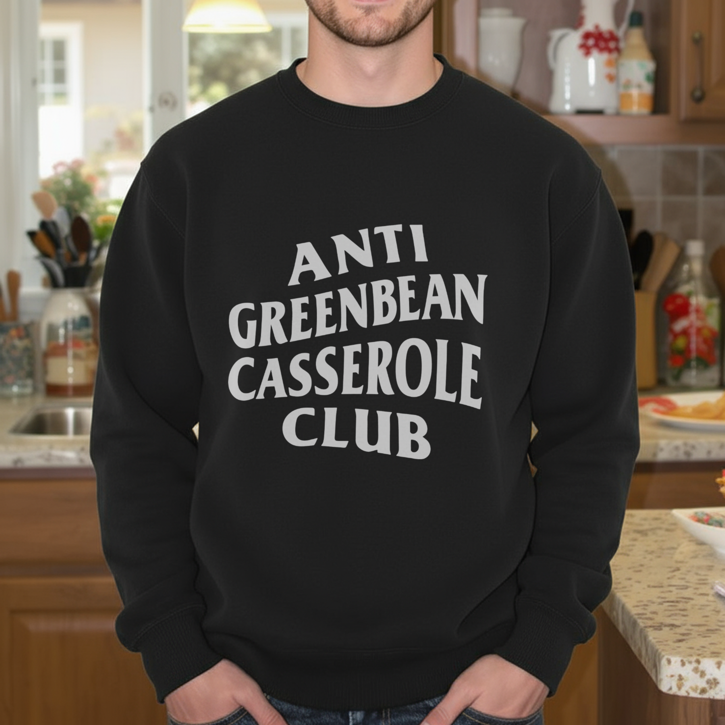 Anti Greenbean Casserole Club Crewneck Sweatshirt