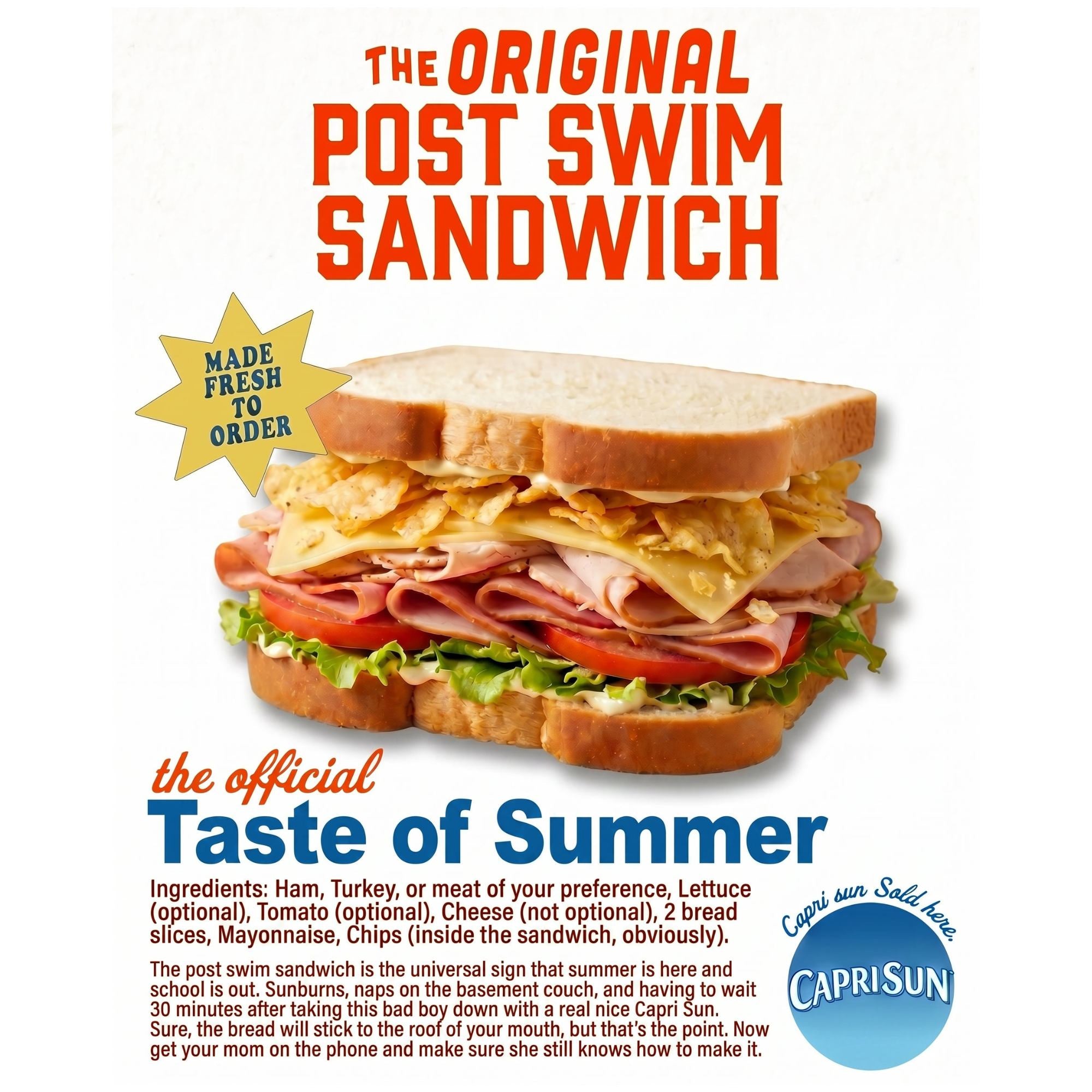 Post Swim Sandwich T Shirt