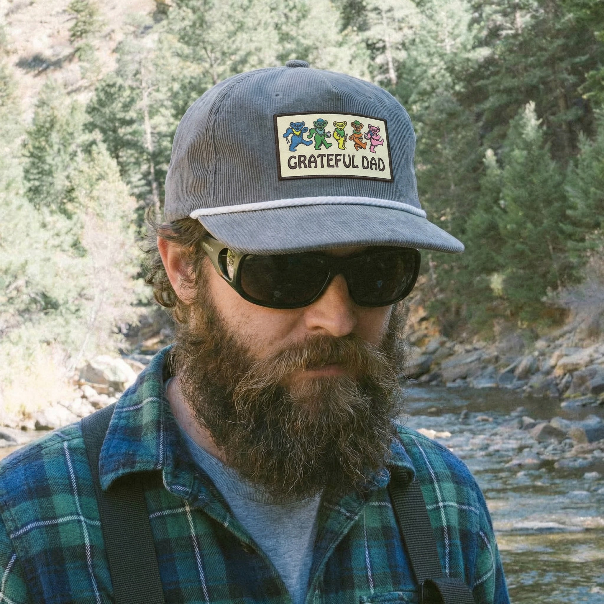 Grateful Dad Corduroy Hat Gray