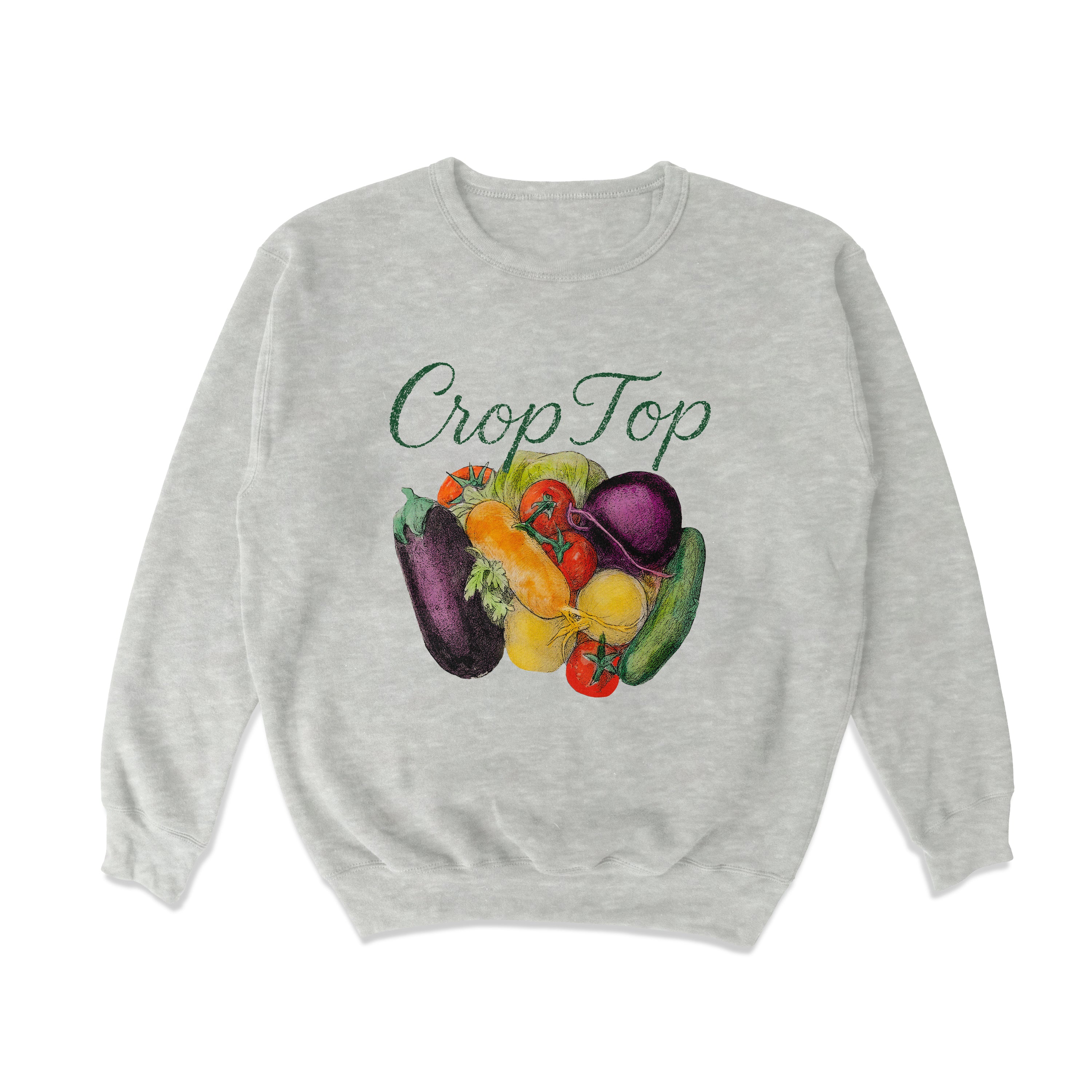 Crop Top Crewneck Sweatshirt