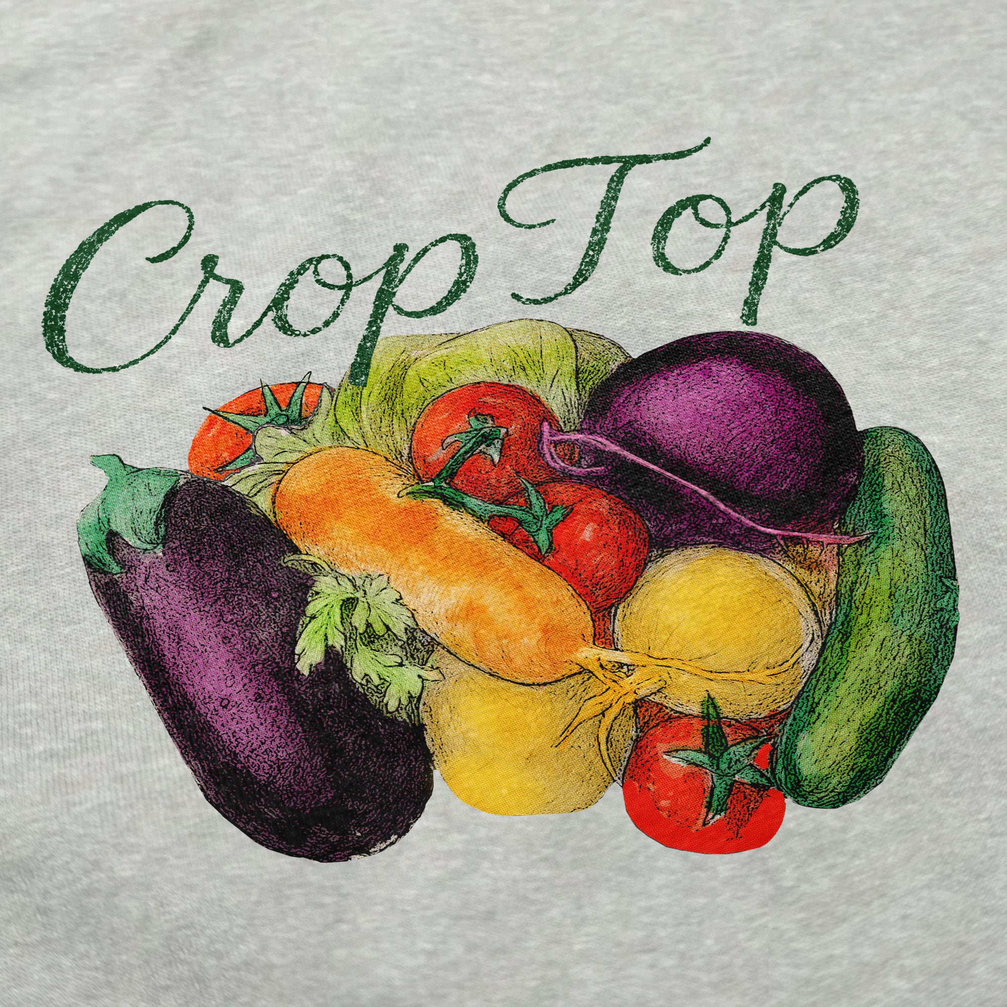 Crop Top Crewneck Sweatshirt