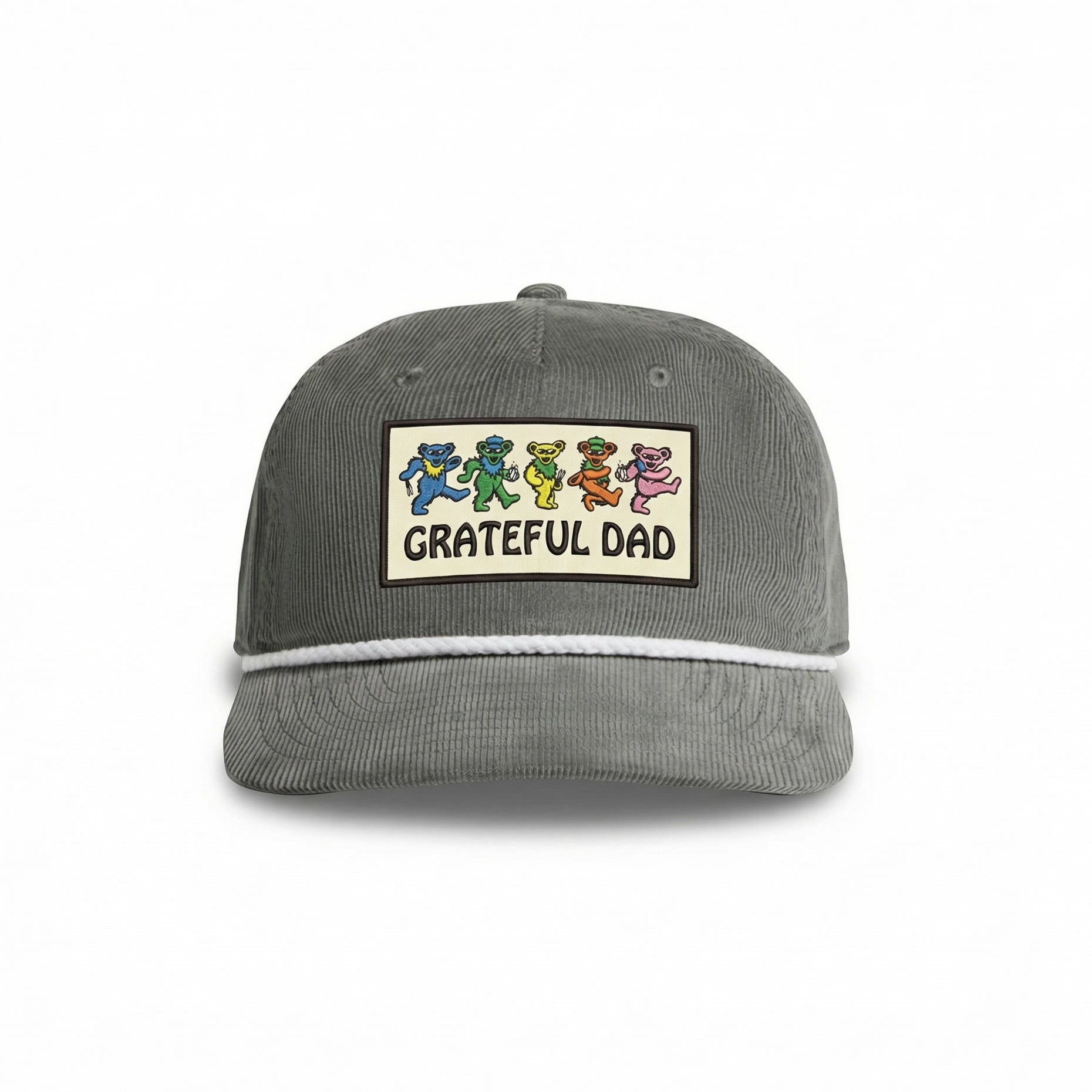Grateful Dad Corduroy Hat Gray