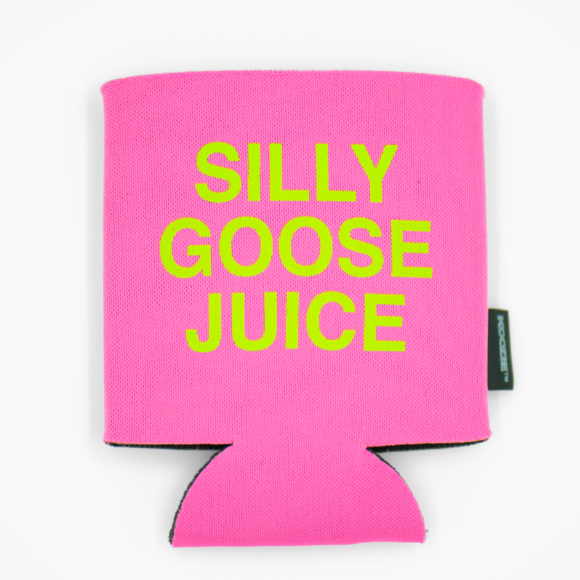 Silly Goose Juice Pink Coozie