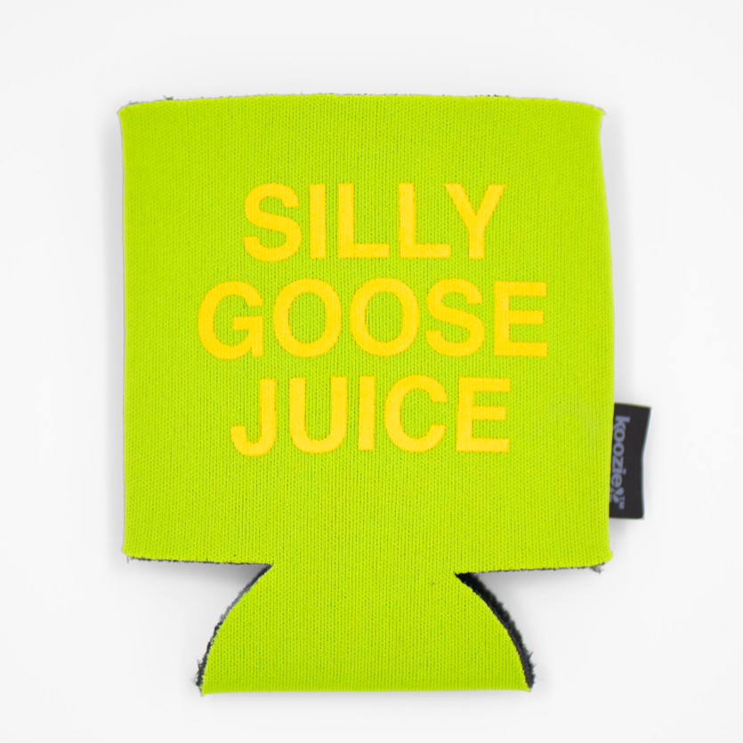 Silly Goose Juice Green Coozie