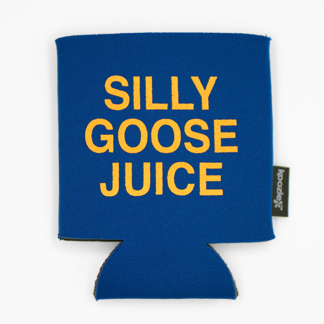 Silly Goose Juice Blue Coozie