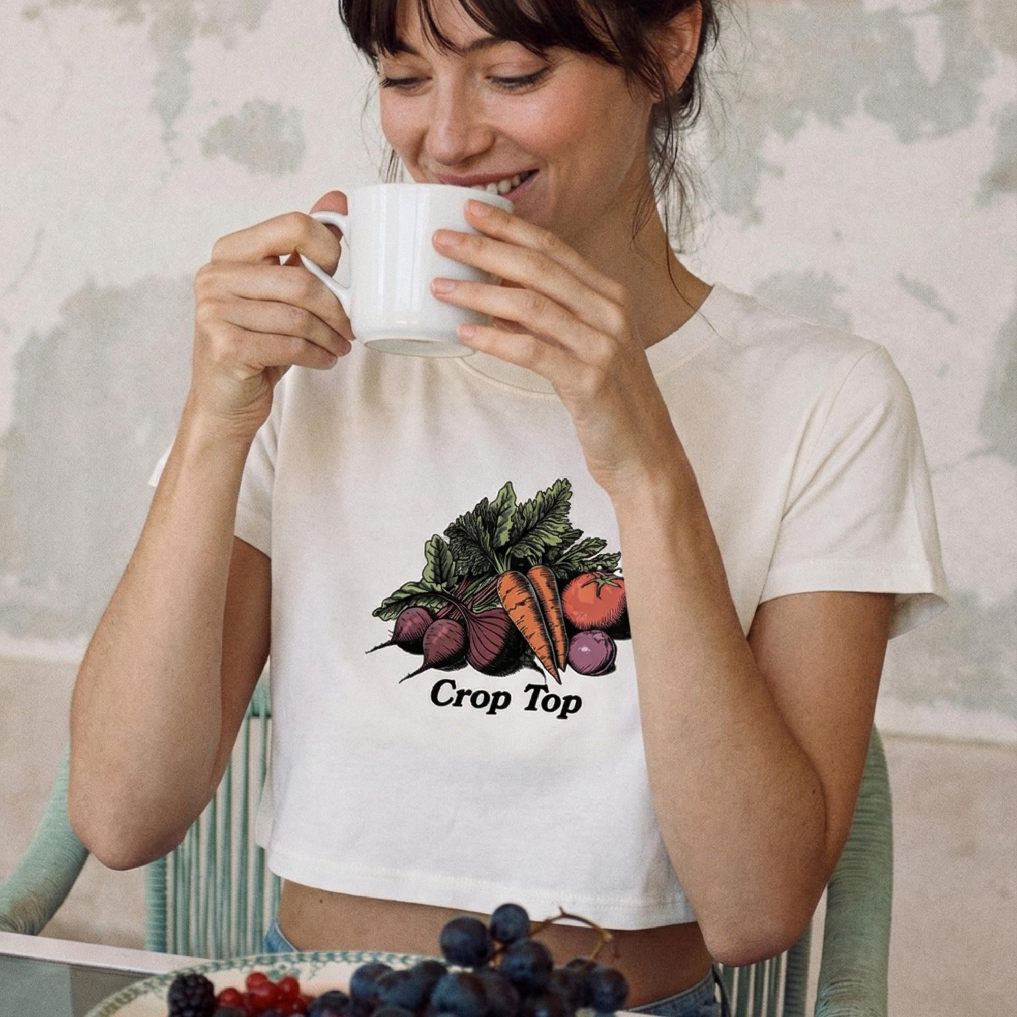 Crop Top Cropped Tee