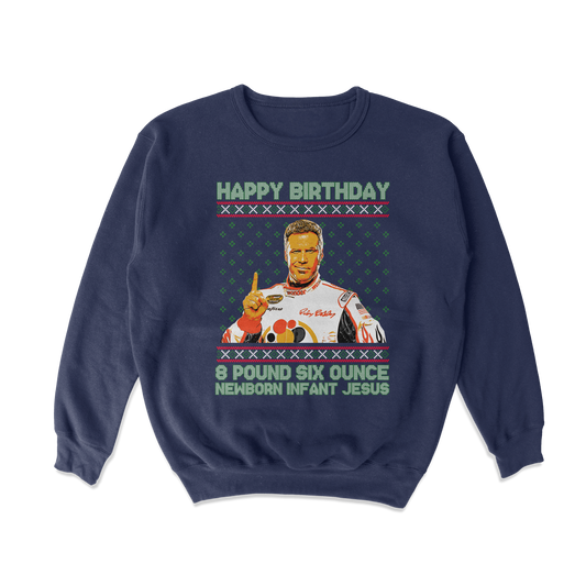 Happy Birthday Infant Jesus Tacky Sweater