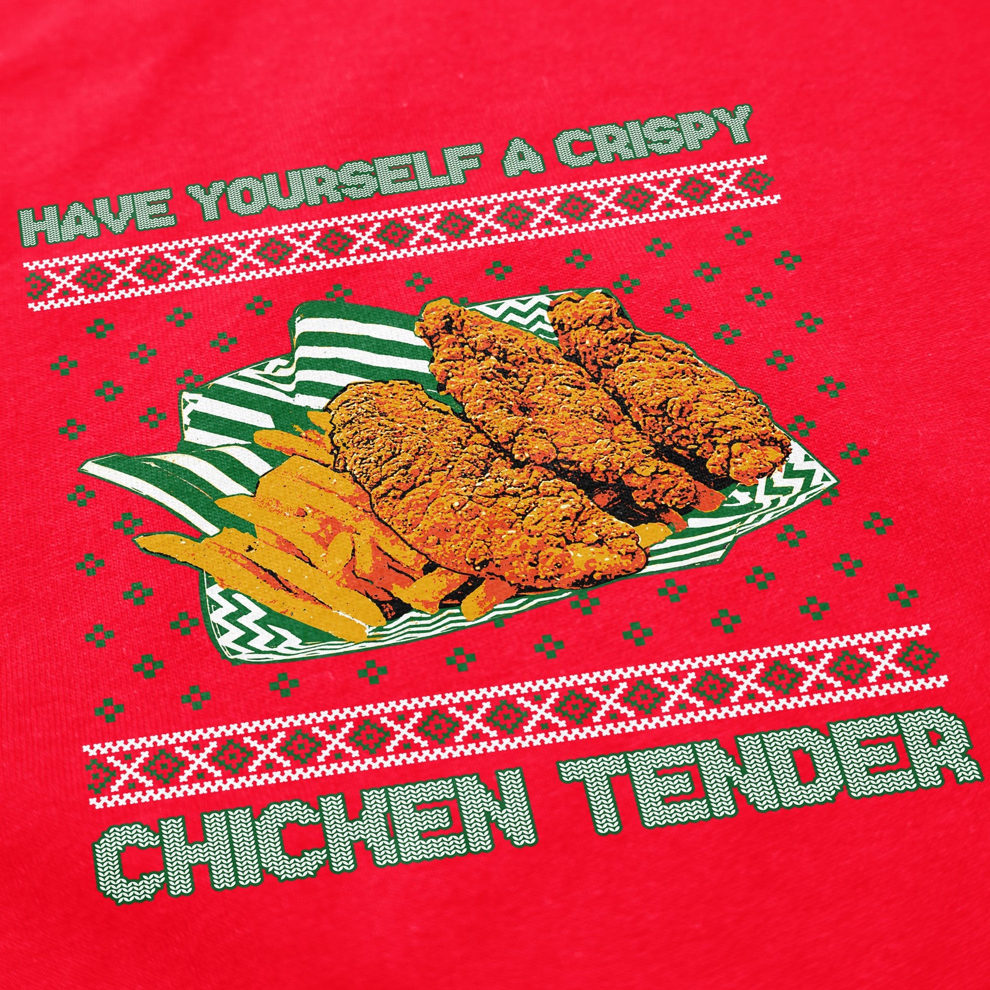 A Crispy Chicken Tender Tacky Sweater - Middle Class Fancy