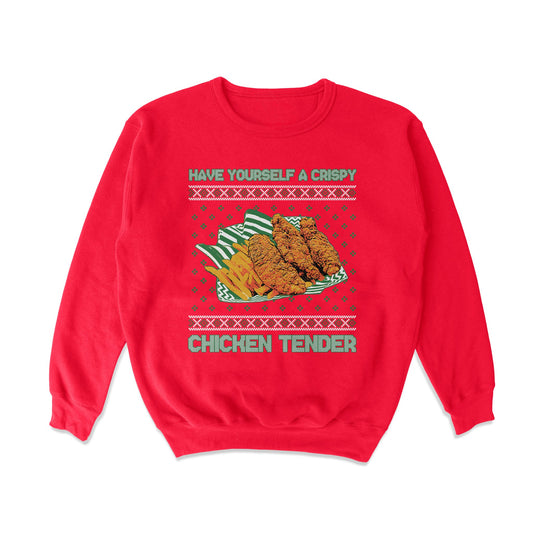 A Crispy Chicken Tender Tacky Sweater - Middle Class Fancy