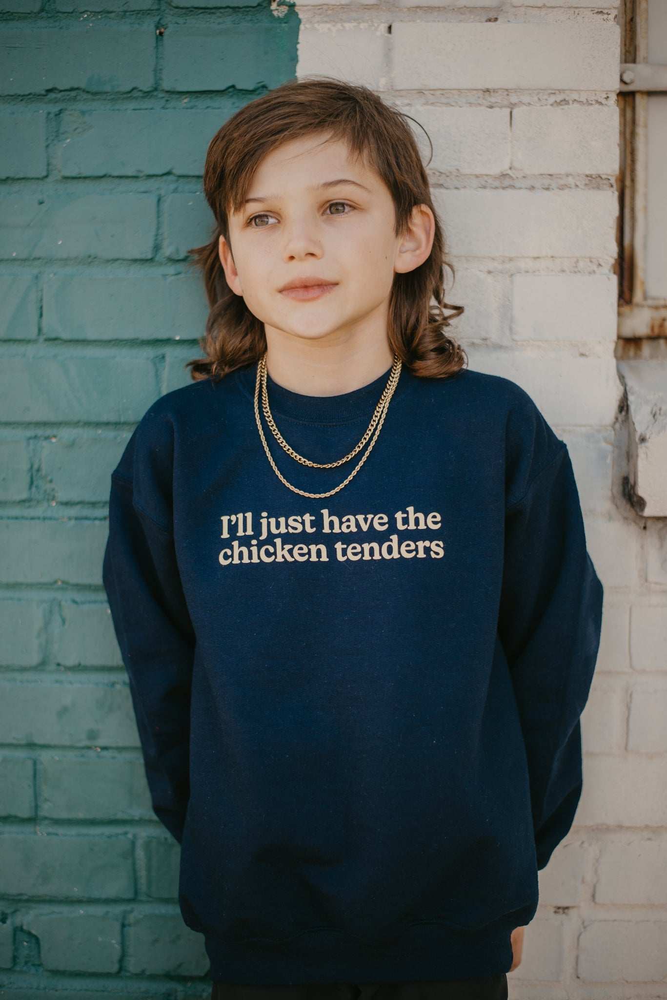 Chicken Tenders Kids' Crewneck Sweatshirt - Middle Class Fancy