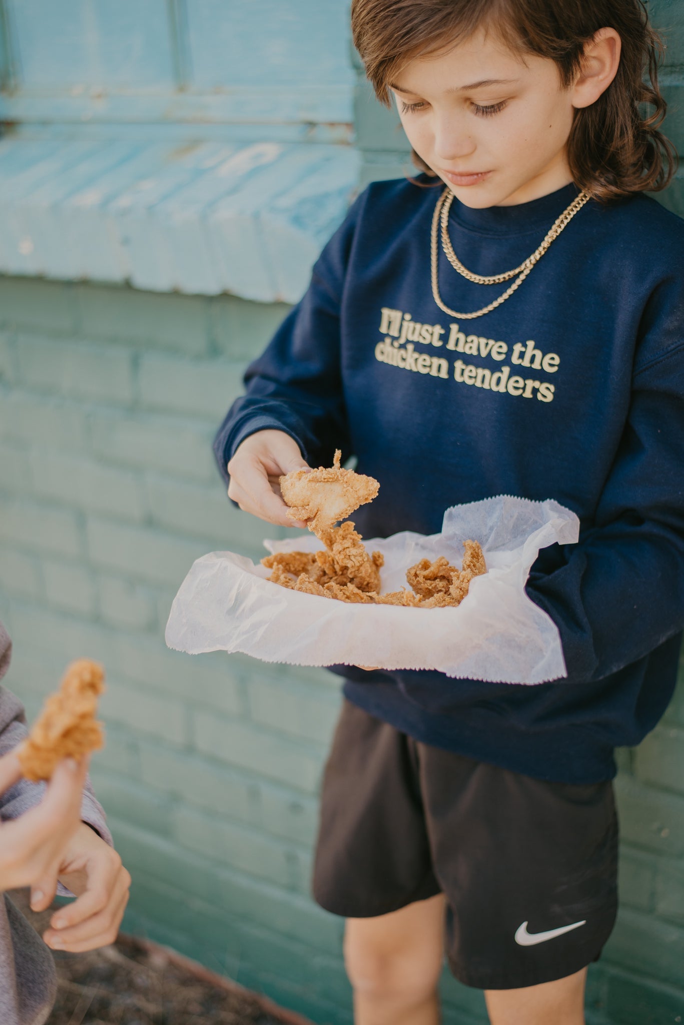 Chicken Tenders Kids' Crewneck Sweatshirt - Middle Class Fancy