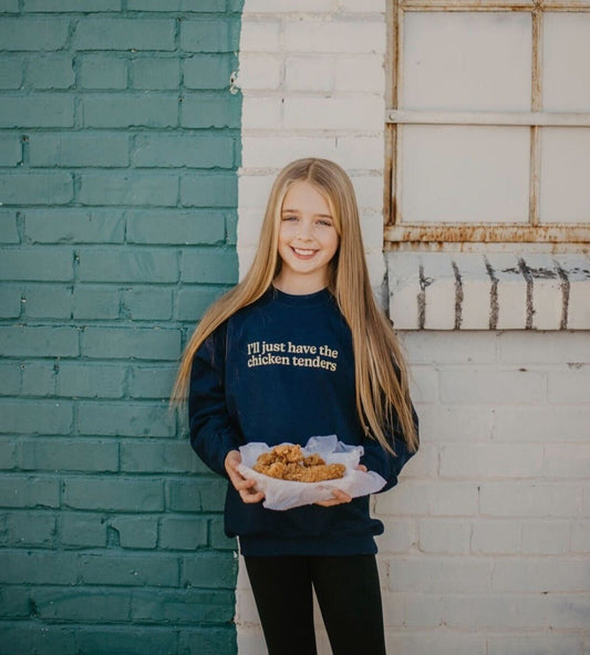 Chicken Tenders Kids' Crewneck Sweatshirt - Middle Class Fancy