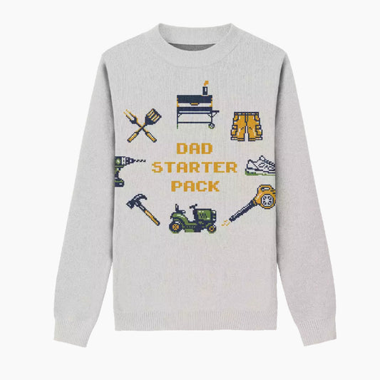 Dad Starter Pack Knit Sweater - Middle Class Fancy