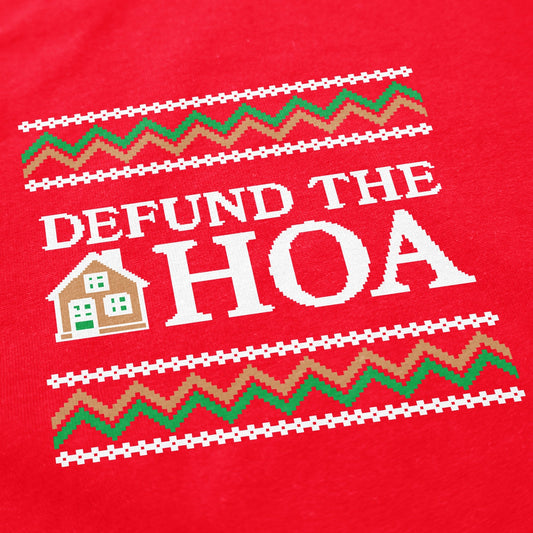 Defund the HOA Christmas Tacky Sweatshirt - Middle Class Fancy