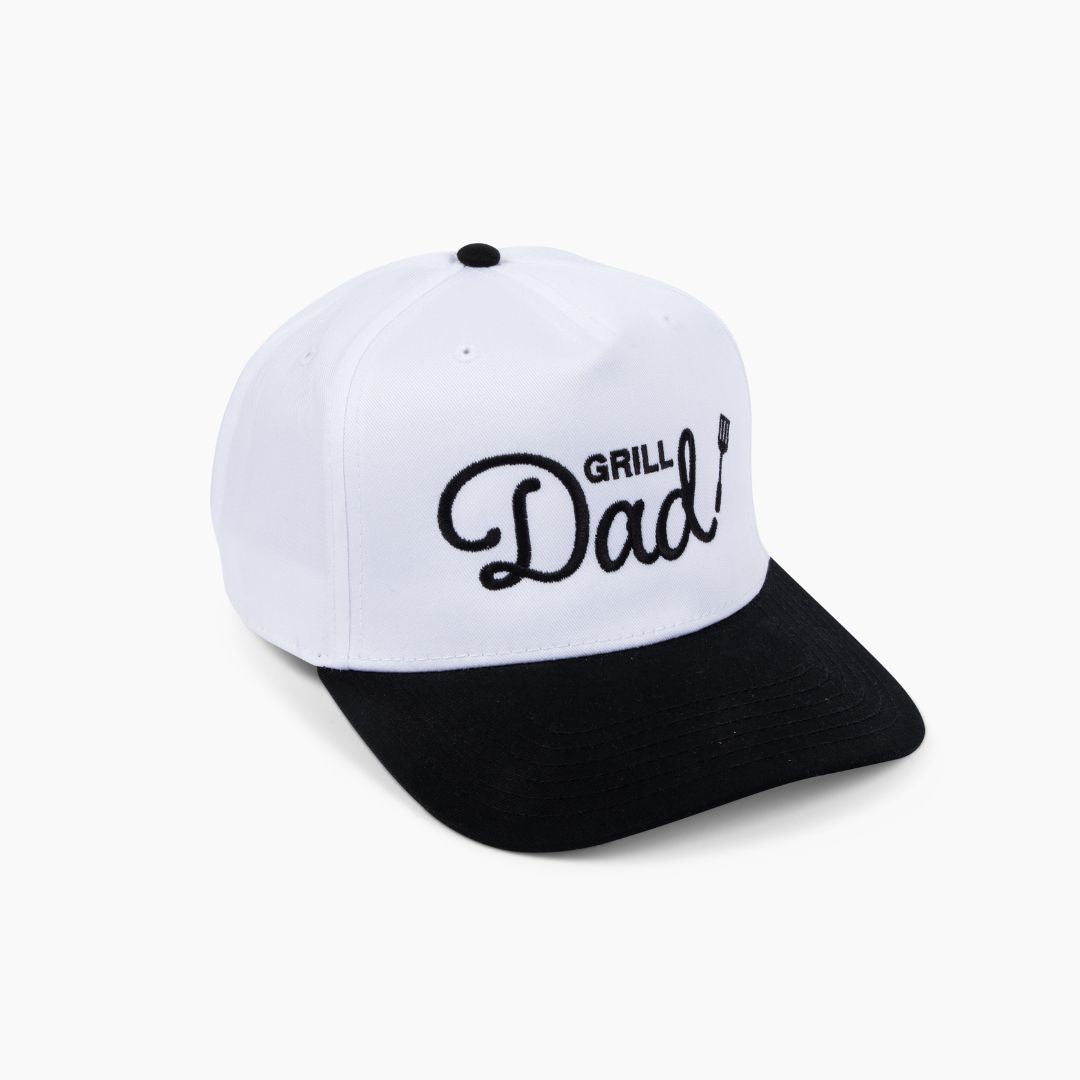 Grill Dad Premium White Baseball Hat - Middle Class Fancy