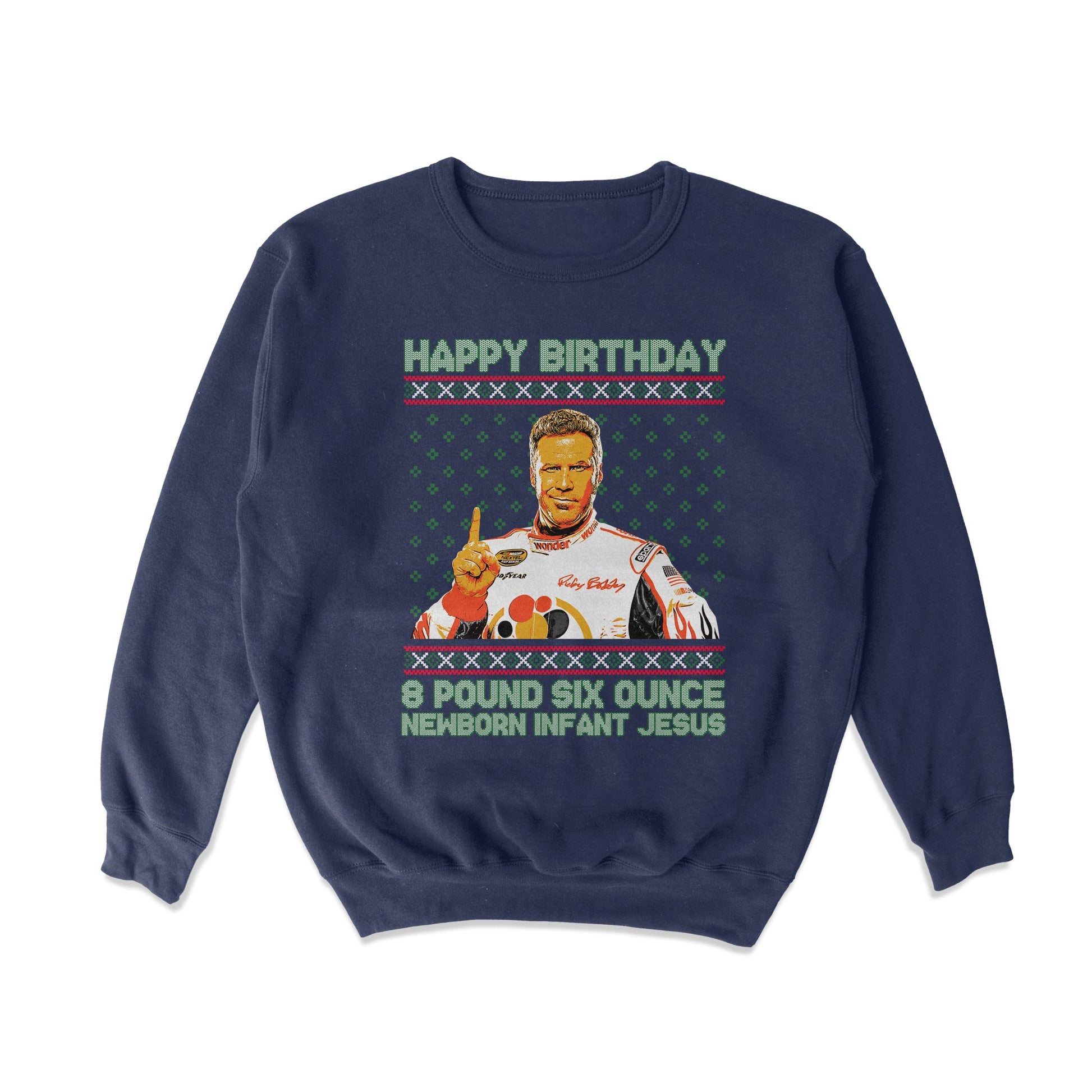 Happy Birthday Infant Jesus Tacky Sweater - Middle Class Fancy