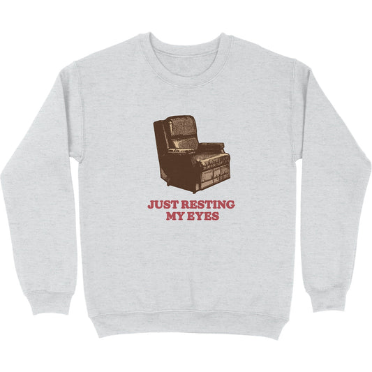 Just Resting My Eyes Crewneck Sweatshirt - Middle Class Fancy