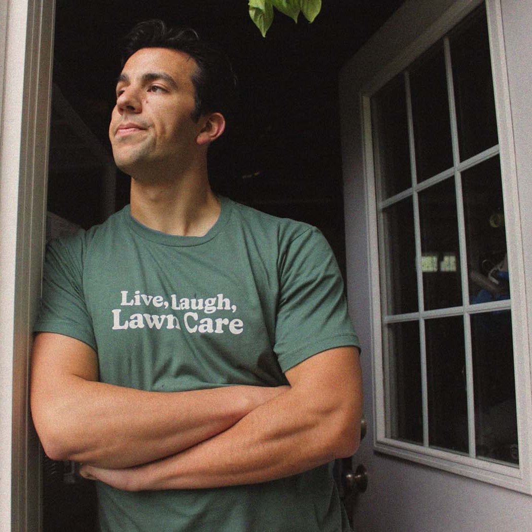 Live, Laugh, Lawn Care T Shirt - Middle Class Fancy