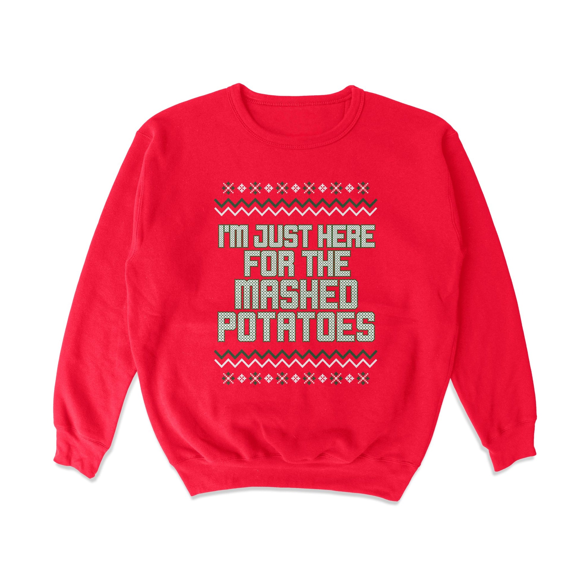 Mashed Potatoes Christmas Crewneck Sweatshirt - Middle Class Fancy