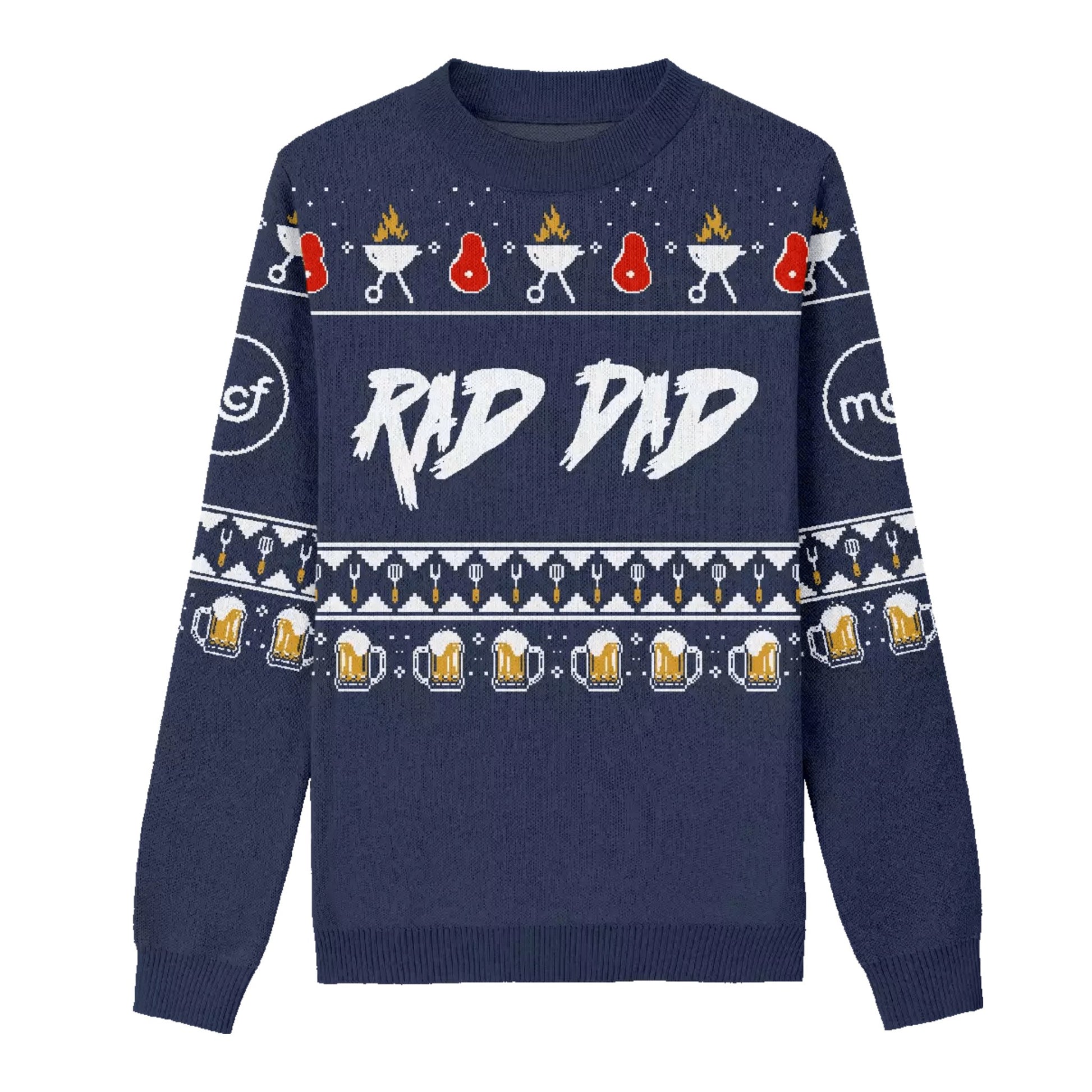 Rad Dad BBQ Navy Knit Sweater - Middle Class Fancy