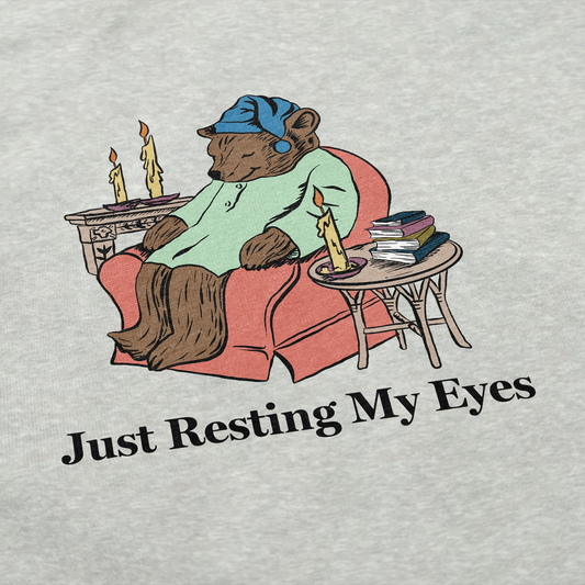 Resting My Eyes Bear Crewneck Sweatshirt