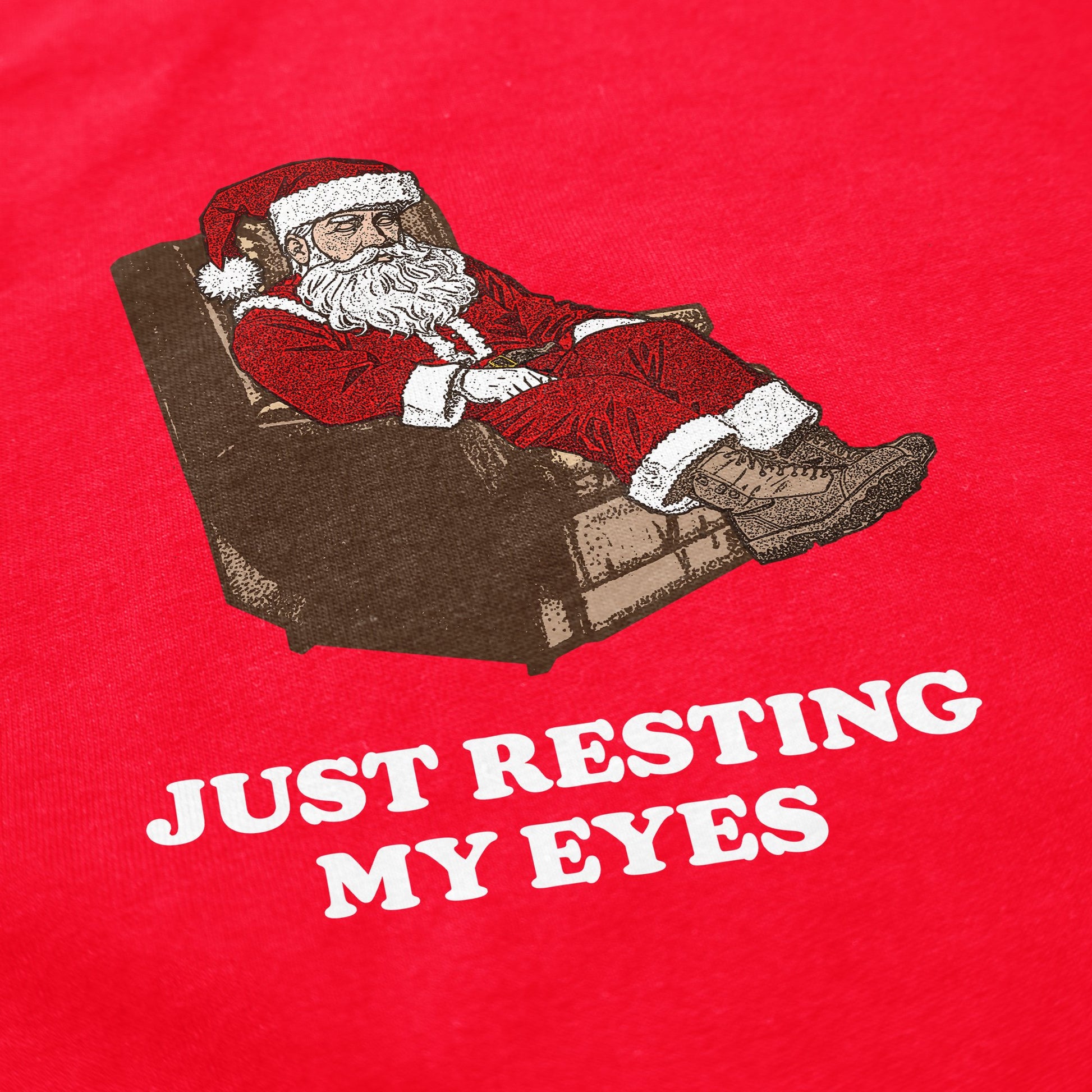 Santa Just Resting My Eyes Tacky Sweater - Middle Class Fancy