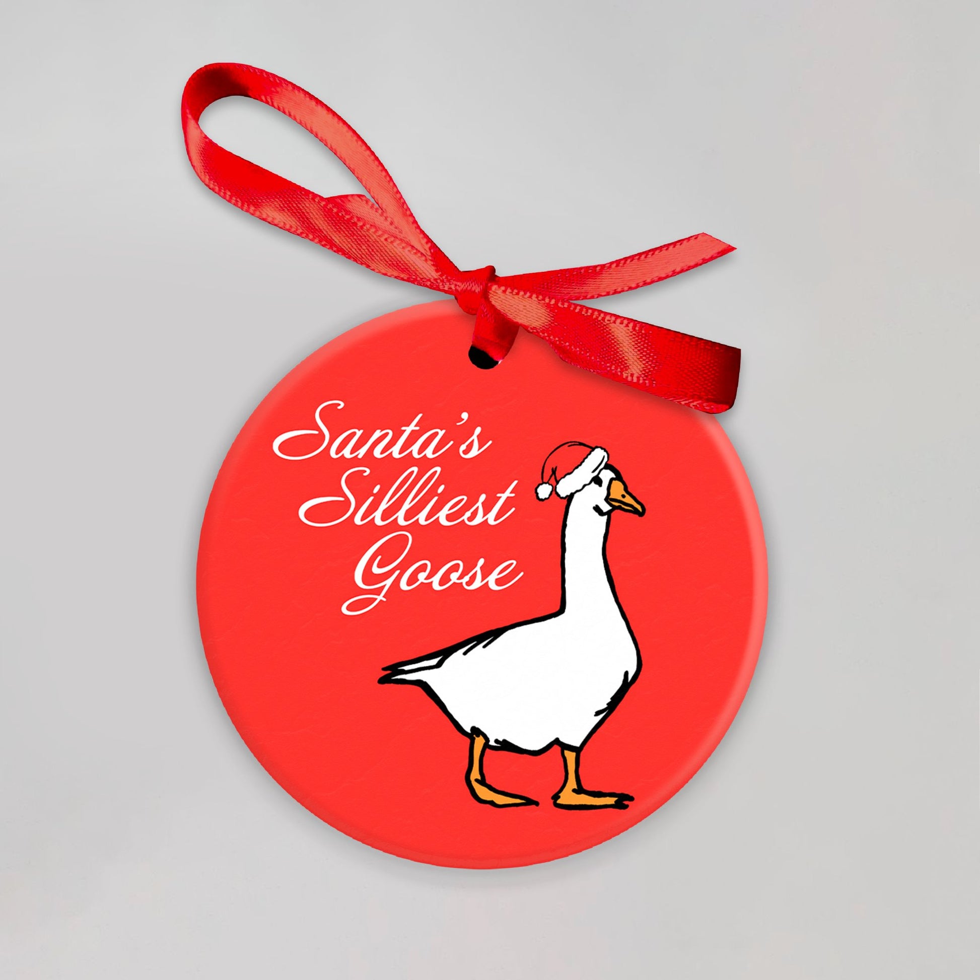 Santa's Silliest Goose Ornament - Middle Class Fancy