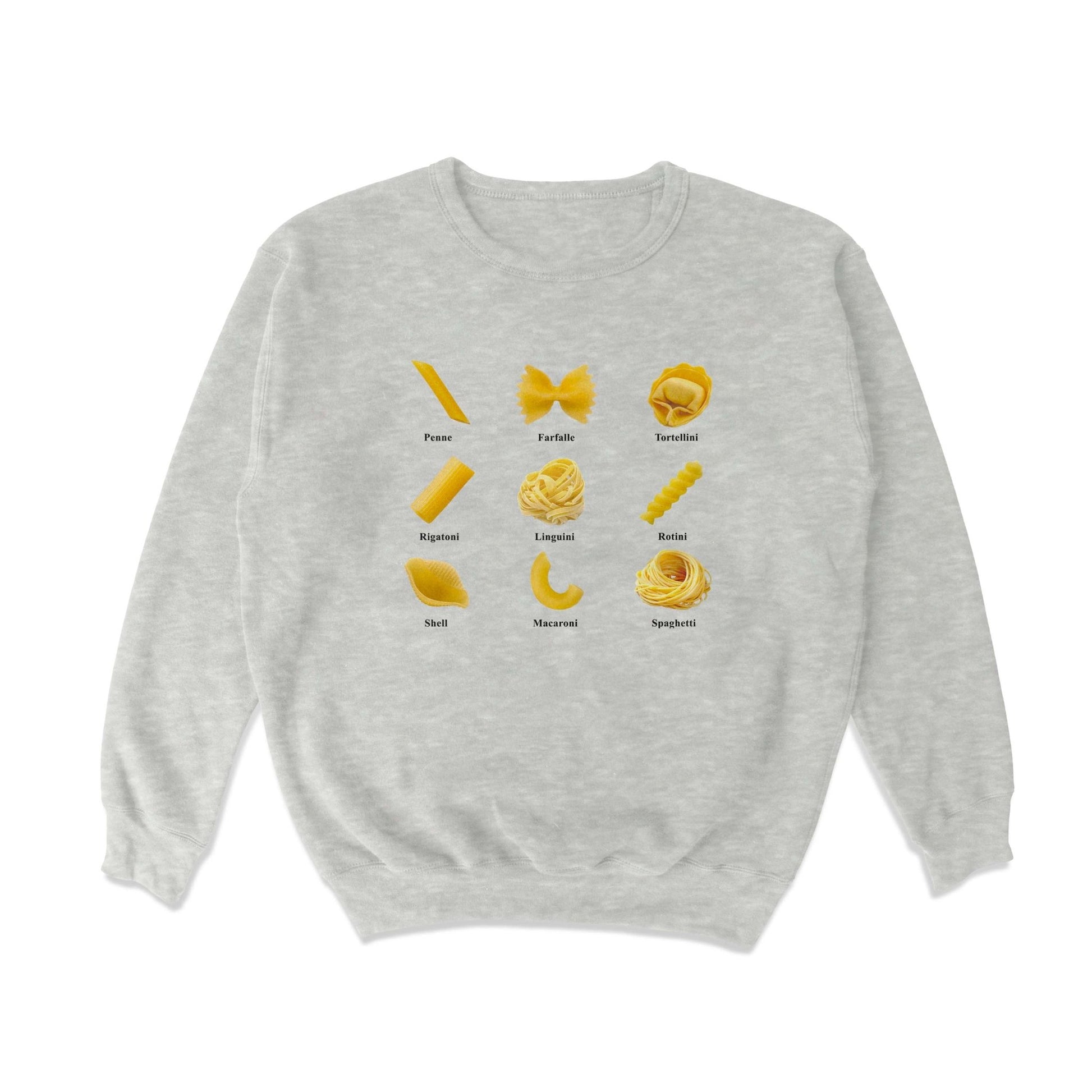 Shapes of Pasta Crewneck Sweatshirt - Middle Class Fancy