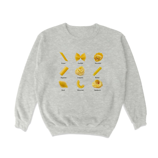 Shapes of Pasta Crewneck Sweatshirt - Middle Class Fancy