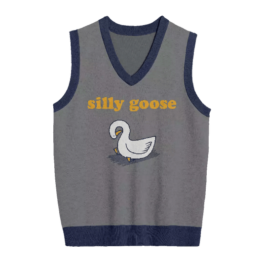 Silly Goose Knit Vest - Middle Class Fancy