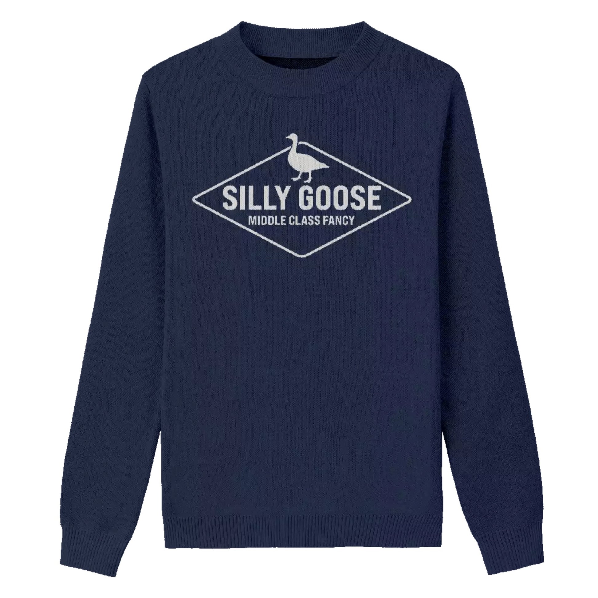 Silly Goose Navy MCF Knit Sweater - Middle Class Fancy