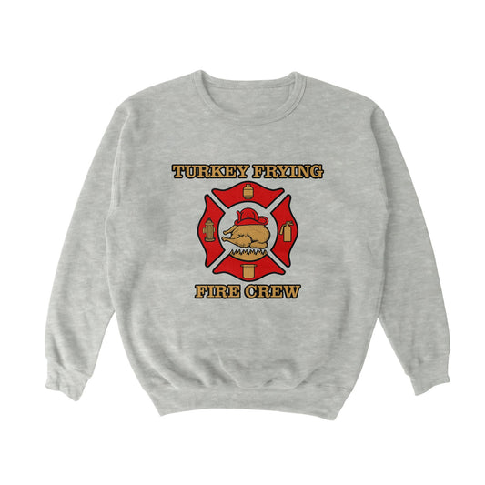 Turkey Frying Fire Crew Crewneck Sweatshirt - Middle Class Fancy