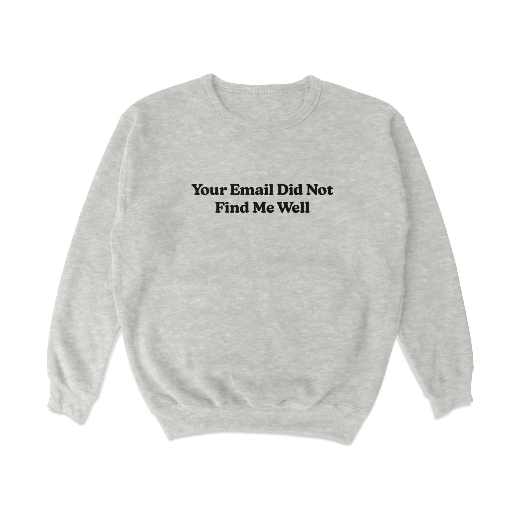 Your Email Did Not Find Me Well Crewneck Sweatshirt - Middle Class Fancy