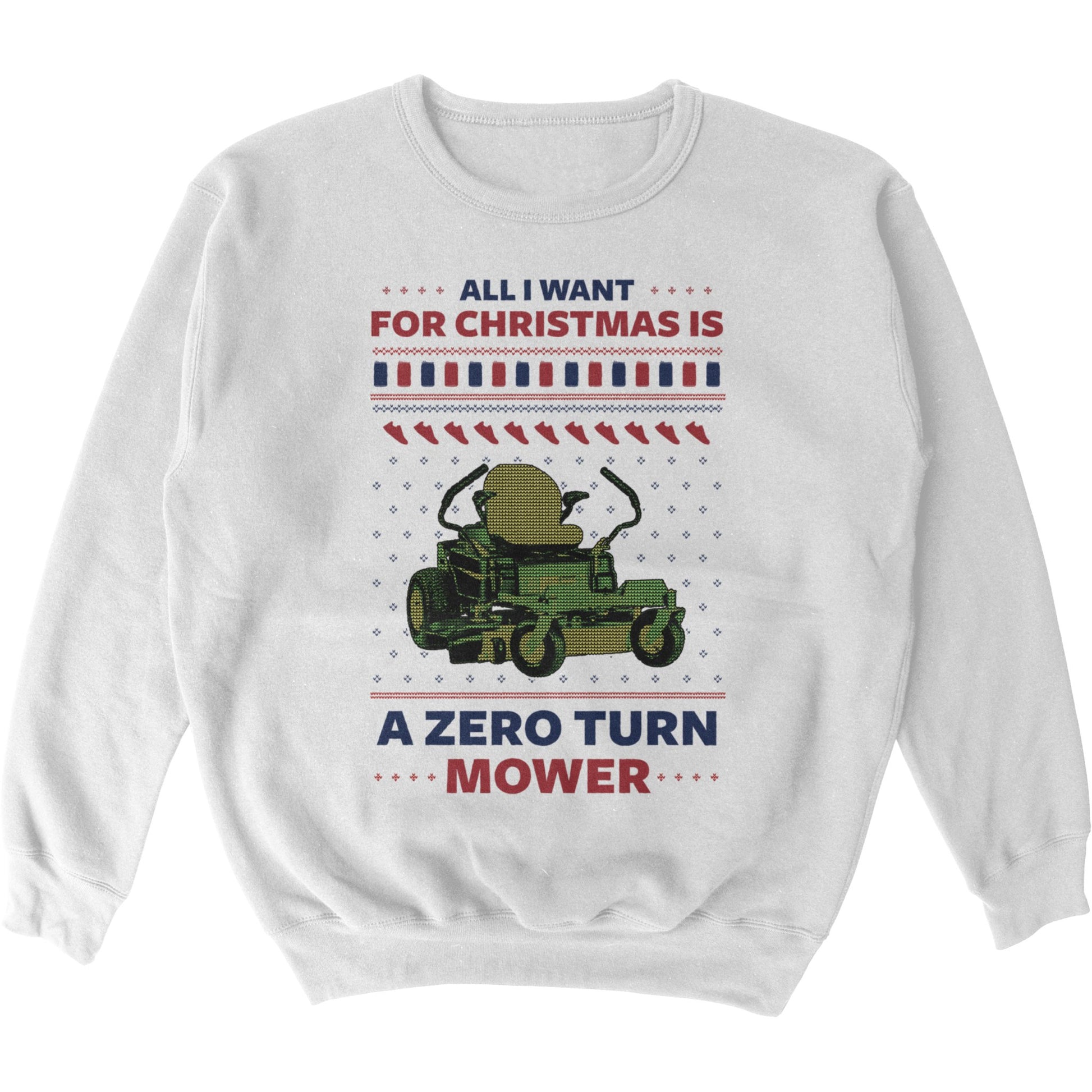 Zero Turn Mower Tacky Sweater - Middle Class Fancy