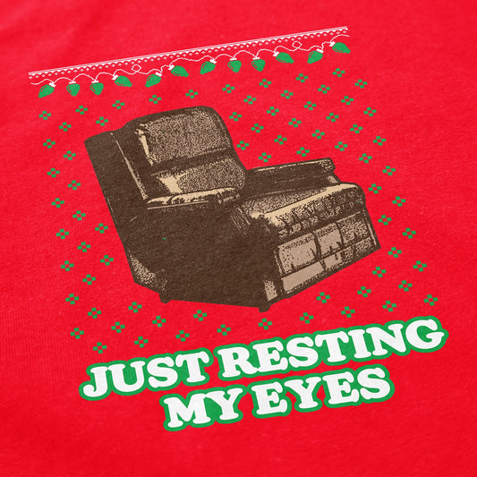 Just Resting My Eyes Christmas Tacky Sweatshirt